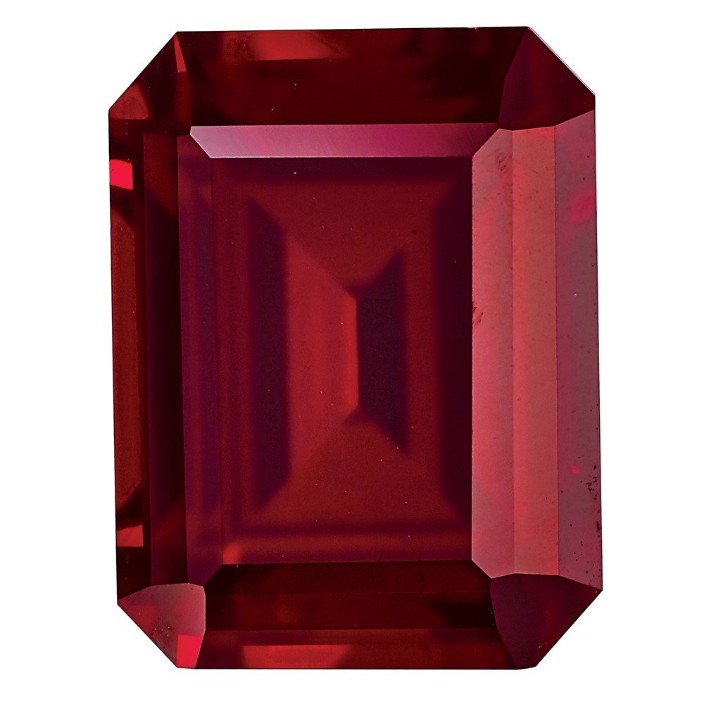 12x10mm Emerald Cut Lab Created Ruby