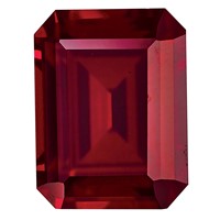 12x10mm Emerald Cut Lab Created Ruby view 1