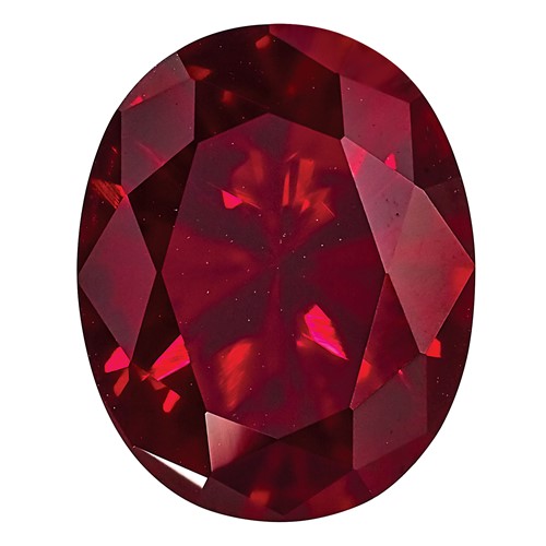5x 3mm Oval Lab Created Ruby