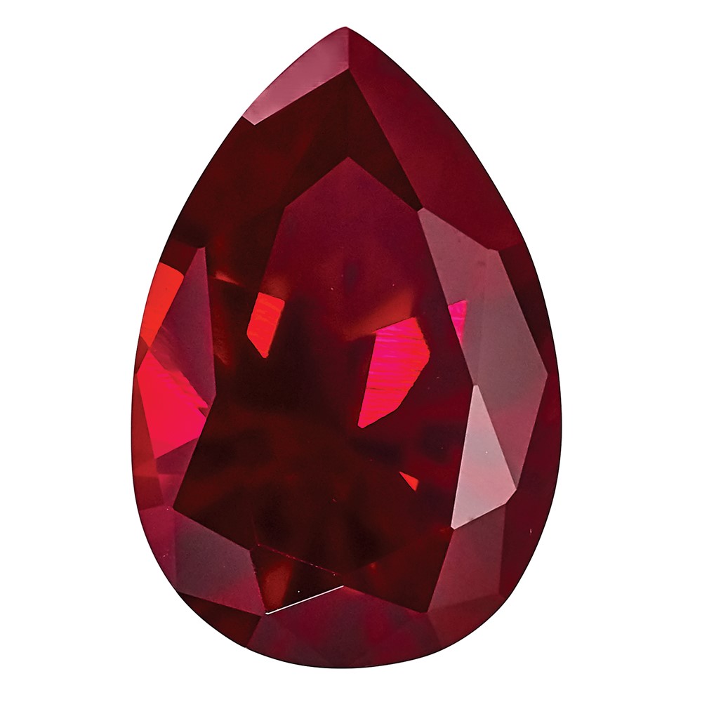 8x5mm Pear Lab Created Ruby