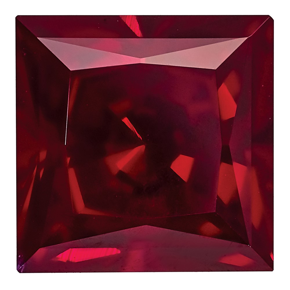 6mm Princess Lab Created Ruby