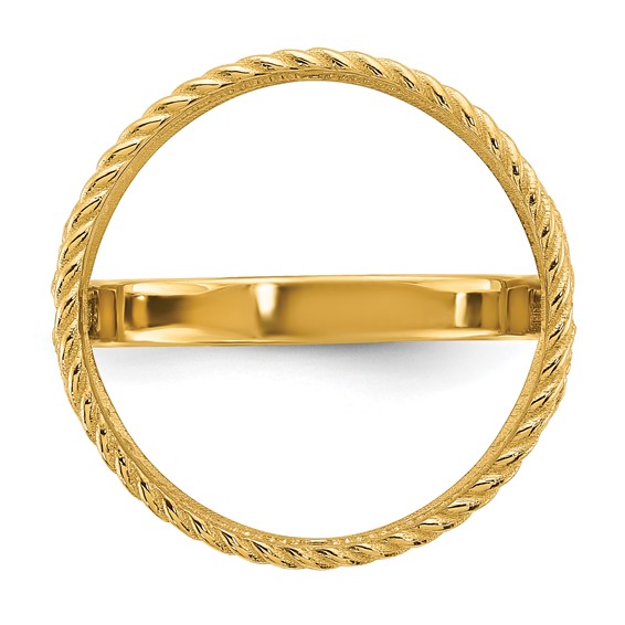 Gold Coin Bezel Ring