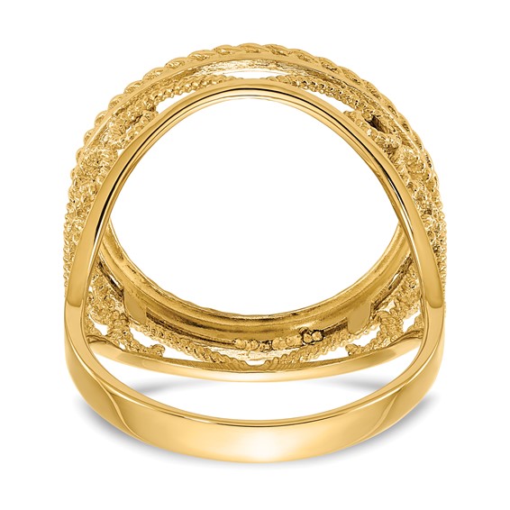 Gold Coin Bezel Ring