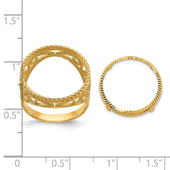 Gold Coin Bezel Ring