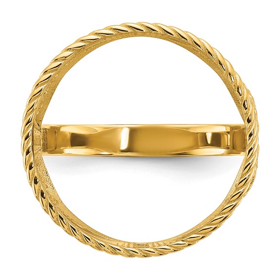 Gold Coin Bezel Ring