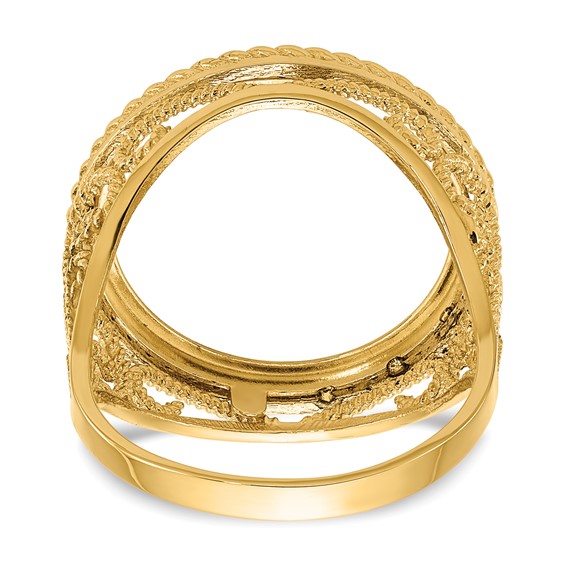 Gold Coin Bezel Ring