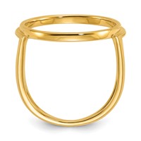 Wideband Distinguished Coin Jewelry 14K Yellow Gold Ladies' Polished 16.5mm Coin Bezel Ring view 2