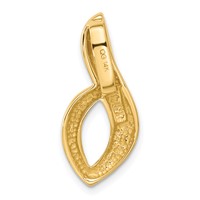 14K Yellow Gold Polished Slide Fits Up to 6mm Regular 8mm Fancy Or Reversible Omega view 3