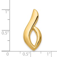 14K Yellow Gold Polished Slide Fits Up to 6mm Regular 8mm Fancy Or Reversible Omega view 4