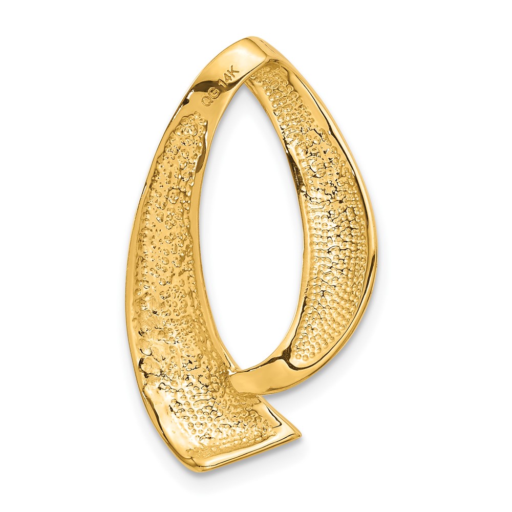 14k Polished Slide Fits up to 8mm Regular/10mm Fancy or Reversible Omega (CS31)