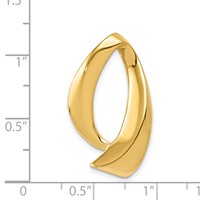 14K Polished Slide Fits Up to 8mm Regular 10mm Fancy Or Reversible Omega view 4
