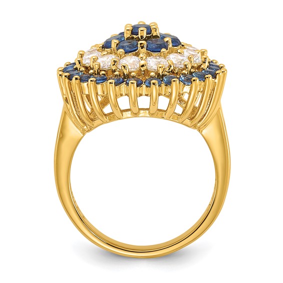 Kennedy Gold-plated Crystal Bullseye Ring