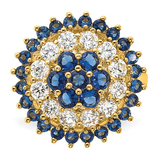 Kennedy Gold-plated Crystal Bullseye Ring