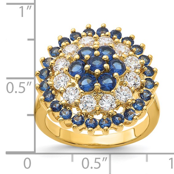 Kennedy Gold-plated Crystal Bullseye Ring