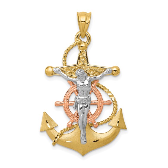 Gold Mariner Crucifix Pendants