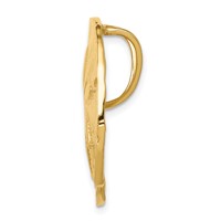 14K Yellow Gold Polished Fits Up to 8mm on Both Small Sand Dollar Omega Slide view 2