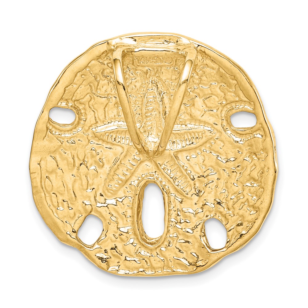 14k Polished Fits up to 8mm on Both Small Sand Dollar Slide (D1003)