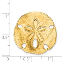 14K Yellow Gold Polished Fits Up to 8mm on Both Small Sand Dollar Omega Slide view 3