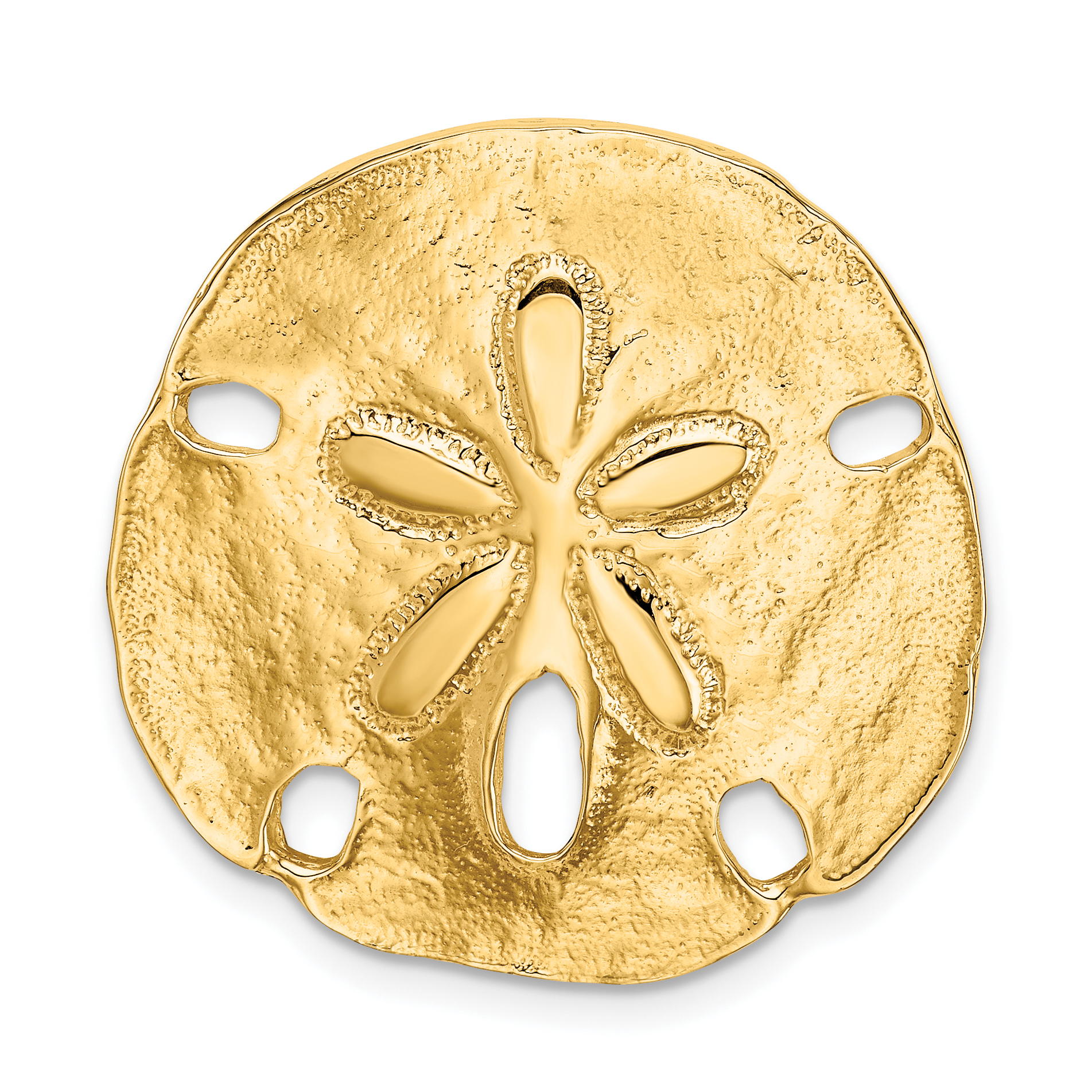 14k Polished Fits up to 8mm on Both Small Sand Dollar Slide (D1003)