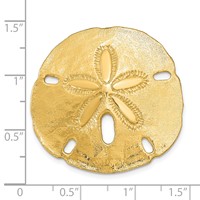 14K Yellow Gold Fits Up to 8mm and 10mm Large Sand Dollar Omega Slide view 3
