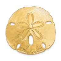 14K Yellow Gold Fits Up to 8mm and 10mm Large Sand Dollar Omega Slide view 1