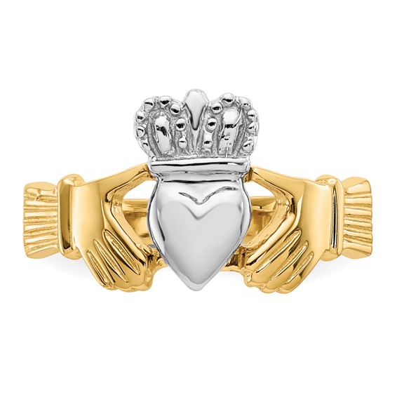 Gold Polished Claddagh Rings