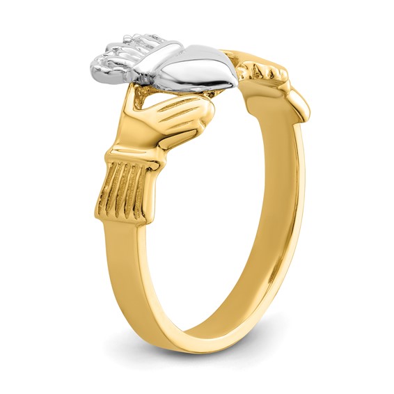 Gold Polished Claddagh Rings