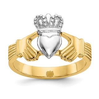 Gold Polished Claddagh Rings
