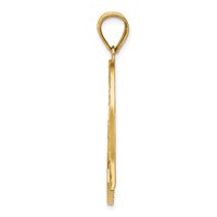 14K Satin Diamond-cut Reversible Heart Pendant view 2