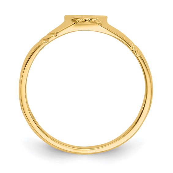 Gold Polished Children's Signet Rings