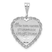 14K White Gold Reversible 50th Anniversary Our Love Grows Stronger Every Year Charm view 4