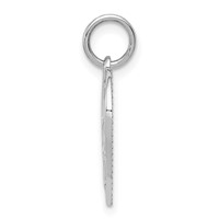 14K White Gold Polished Daddys Little Girl in Heart Charm view 2