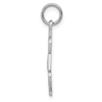 14K White Gold Polished #1 Dad Charm view 2