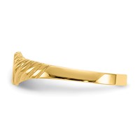 14K Yellow Gold 5.0x 5.0mm Open Back Fancy Square Signet Ring view 4