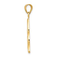 14K Yellow Gold Polished Trinity Knot Pendant view 2