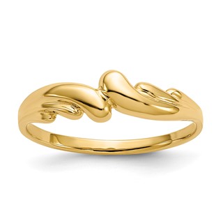 Gold Polished Wave Rings