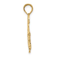 14K Yellow Gold Polished Christmas Tree and Santa Charm view 2