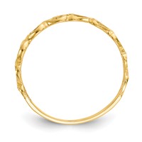 14K Yellow Gold Polished Hearts Ring view 2