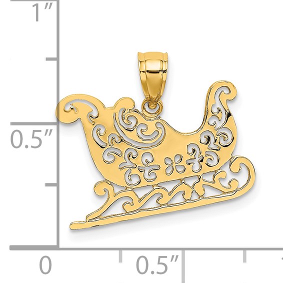 Gold Polished Christmas Pendants