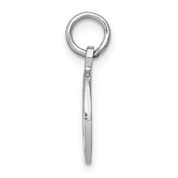 14K White Gold Polished Graduation Charm view 2