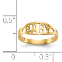 14K Polished Baby Oval Size 1.5 Ring view 3