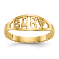 14K Polished Baby Oval Size 1.5 Ring view 1