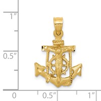 14K Mariners Cross Pendant view 3