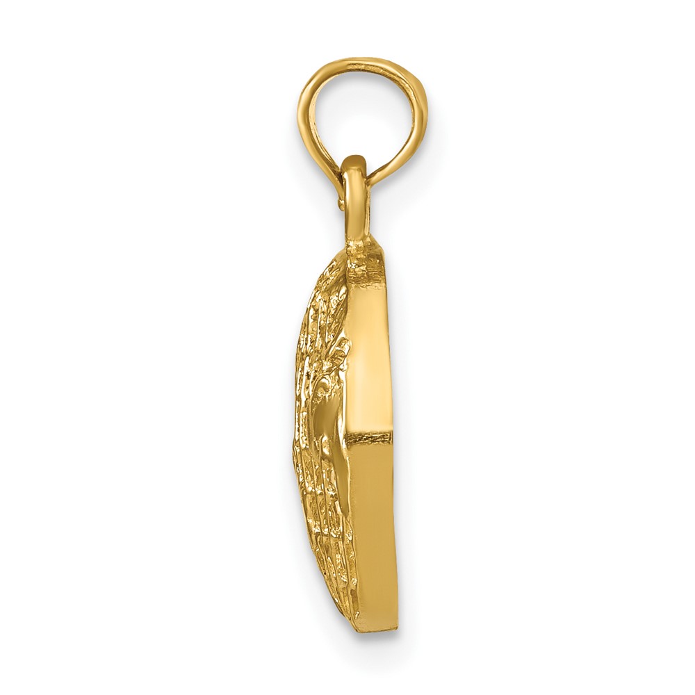 14k Polished Globe Pendant (D1208)