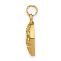 14K Yellow Gold Polished Cut-out Globe Pendant view 2