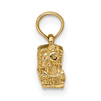 14K Yellow Gold 3-D Miniature Train Charm view 2