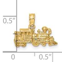 14K Yellow Gold 3-D Miniature Train Charm view 3