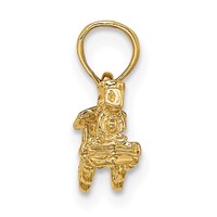14K Yellow Gold 3-D Miniature Train Charm view 2