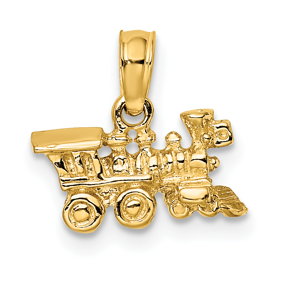 14k 3-D Miniature Train Charm (D1217)