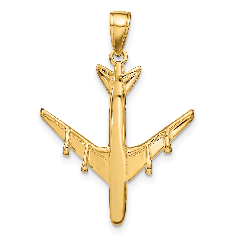 14k 3-D Jet Pendant (D1222)